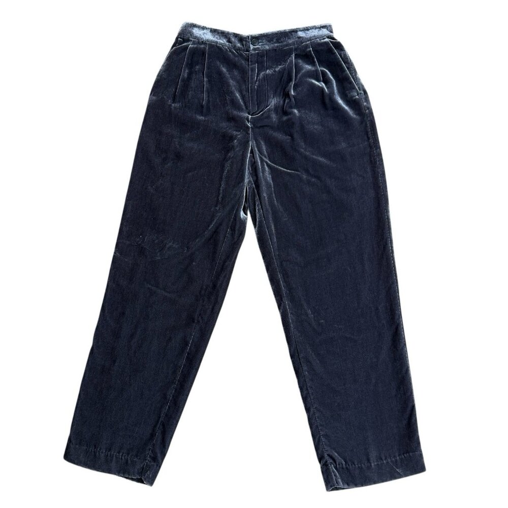 MADEWELL PANTS VELVET RELAXED TAPERED AF137 SIZE S POCKETS HIGH RISE PLEATED NEW
